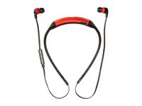 Skullcandy Smokin' Buds 2 in-Ear Bluetooth Wireless Earbuds with Microphone, Customizable Fit, Removeable Moldable Collar, 7-Hour Rechargeable Battery, Noise Isolating Supreme Sound, Black/Red