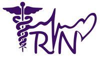 UR Impressions VLT Registered Nurse - RN Caduceus Lifeline Heart Decal Vinyl Sticker Graphics for Cars Trucks SUV Vans Walls Windows Laptop|Violet|7.5 X 4.1 inch|URI338-V