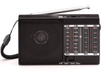 Bluevalley Portable AM FM SW Shortwave Radio with Loud Speaker and Earphone Jack. Battery Operated Compact Transistor Radios Player. Built in Rechargeable Battery. DC/AC Powered Optional.