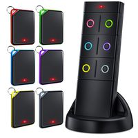 Key Finder, EALNK Wireless RF Item Locator Item Tracker Support Remote Control, 1 Transmitter and 6 Receivers - Keychain Smart Tracker Pet Tracker Wallet Finder