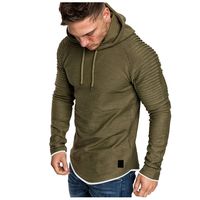 Simayixx Men Hoodies Pullover, Men's Fashion Workout Sweatshirts Plus Size Adjustable Hood Solid Sweater Tops Outerwear