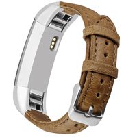 UMAXGET Leather Band Compatible with Fitbit Alta (HR)/Ace Bands, Retro Genuine Leather Replacement Strap with Metal Buckle Compatible with Fitbit Alta (HR)/Ace Women Men