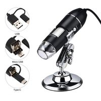 JUN-L 3 in 1 Handheld 0X-1000X USB Digital Microscope Endoscope with 8 LED Mini Video Camera for Windows 7/8/10 Mac Linux Android