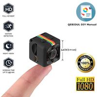 QEBIDUL Cop Mini Camera Spy Hidden 1080P Full HD Sports Micro Car Nanny Cam SQ11 Upgrade Motion Detection Camcorder Infrared Night Vision Digital Video Recorder Wide Angle Outdoor Indoor Office