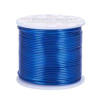 BENECREAT 15 Gauge 220FT Aluminum Wire Anodized Jewelry Craft Making Beading Floral Colored Aluminum Craft Wire - Blue