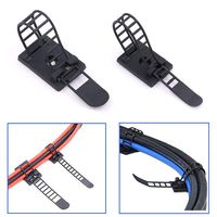 50PCS Adjustable Self-Adhesive Cable Ties SOONDAR Nylon Cable Straps Cable Organizer Kits Cord Clamp for Wire Management (2 Sizes)