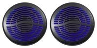 (2) Rockville MS12LB 12" 2800 Watt Black Marine/Boat 12" Free Air Subwoofers w/LED's