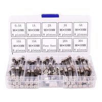 LIANGXIE 6x30mm Fast-blow Glass Fuses Quick Blow Car Glass Tube Fuses Assorted Kit Amp 0.5A,1A,2A,3A,5A,10A,15A,20A,30A 72pcs and 10pcs fuse seat 6x30 fuse with box