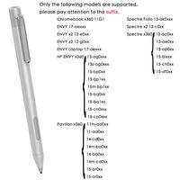 Active Stylus Pen for HP Specter X360 Envy X360 Pavilion x360 Spectre x2 Envy x2 Laptop-"Specified Model"-Please Check Your Model,Don't just Look at This Title, See in The Description (Metal Silver)