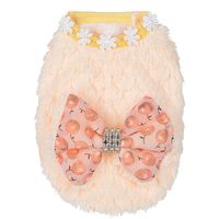 Howstar Pet Sweater, Plush Dog Clothes Coat Soft Warm Puppy Shirt Vest Winter Apparel (Yellow, XS)