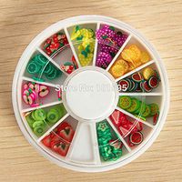 Corcrest(TM) DIY Nail Art Fruit Slices Decorations Polymer Clay Tiny Nail Art Rhinestones Acrylic Decoration Manicure Flat Basic Decoration