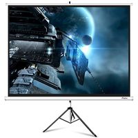 ELEPHAS M100-S Projector Screen with Stand, Portable 100 Inch 4: 3 Indoor & Outdoor Pull Down Projection Screen with Solid Connecting Knob & Tripod Stand (1.1 Gain, Wrinkle-Free)