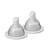 MAM Bottle Nipples Extra Slow Flow Nipple Size 0 (Set of 2), for Newborn Babies and Older, SkinSoft Silicone Nipples for Baby Bottles, Fits All MAM Bottles