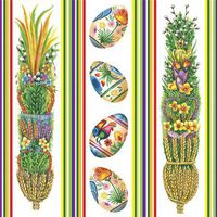 EASTER PALM with EASTER EGGS Paper Luncheon Napkins 40pcs EASTER WHIFF OF EASTER Polish Folk