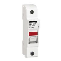 ASI AFB01G1PL DIN Rail Mounted Class CC Fuse Holder with Blown Fuse Indication, UL, 1 Pole, 18 to 8 AWG, 30 Amp, 600V