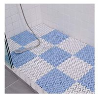 GHHZZQ Splice Non-Slip Bathtub Mats Odorless Foot Pad Laundry Room Bathroom Shower Stall Mat, 10 Colors, 30x30cm, 1.2 cm Thick, 3 Pieces (Color : H, Size : 8-Tiles)