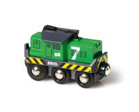 BRIO World 33214 - Freight Battery Engine - 1 Piece Wooden Toy Train Set for Kids Age 3 and Up