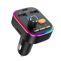 Criacr (2020 Upgraded New Version) V5.0 Bluetooth FM Transmitter for Car, Wireless Radio Car Adapter, 7 Color LED Backlit Car Kit with QC3.0 Charging, Dual USB, Support USB Flash Drive, TF, Handsfree