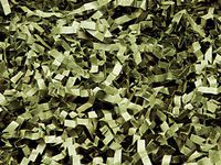 Crinkle Paper Shred for Packaging Gift Box/Basket Filler 2-Ounce Bag (Olive Green)