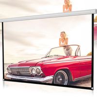 Dreamyth Projector Screen, Durable 60inch/72inch/84inch/100inch/120inch HD Projector Screen 16:9 Home Cinema Theater Projection Portable Screen (White, 60inch)