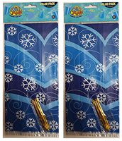 6 Dozen(72) Winter Snowflake Design Cellophane Gift/Goody Bags