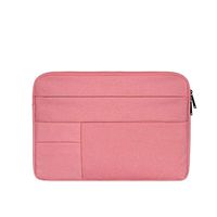 AINAAN Oxford Cloth Water Repellent Laptop Sleeve Case Cover with Pocket Compatible 13-13.3 Inch MacBook Pro/Air,Multi-Object Bag, Large Capacity, Pink
