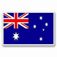 2 x 10cm/100mm Australia Australian Flag Vinyl Sticker Decal Laptop Car Travel Luggage Label Tag #9734