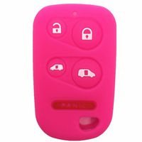 Ezzy Auto Hot Pink Silicone Rubber Key Fob Case Key Cover Key Jacket Skin Protector fit for 1999-2004 Honda Odyssey