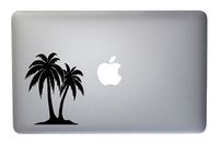 Tropical Palm Trees Vinyl Decal for MacBook, Laptop or Other Device 5 Inch (Black)