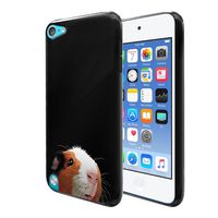 FINCIBO Case Compatible with Apple iPod Touch 5 6 7th Gen 2019, Flexible TPU Black Silicone Soft Gel Skin Protector Cover Case for iPod Touch 5 6 7 - Black White Brown Guinea Pig