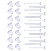 Shappy 1000 Pairs Plastic Earring Posts Clear Ear Pins, No Color, Size No Size