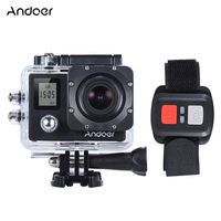Andoer 4K 30fps/1080P 60fps Full HD 16MP Action Camera Waterproof 30m WiFi 2.0"LCD Sports DV Cam Camcorder 170 Degree 4X Zoom Dual Screen Car DVR w/ Remote Control (Black)