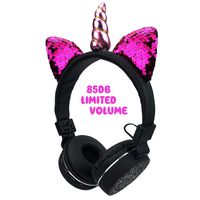 Unicorns Headphones Kids Cat Ear Bluetooth Headphones Wireless Foldable Headset with Mic Support TF Card, Aux in