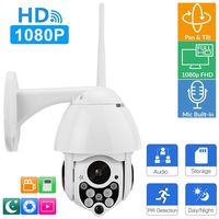 Outdoor Security Camera, HD 1080P PTZ Wireless WiFi Home Dome Surveillance IP Camera, 355° Rotation, IP66 Waterproof, Night Vision, Alarm Motion Detection, 4xZoom for Android iOS.(White)