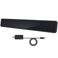 Rosewill Indoor HDTV Antenna 50 Mile Range with Amplifier Signal Booster, High Performance Coaxial Cable, UHF/VHF, 4K and ATSC3.0 Ready, RHTA-18001