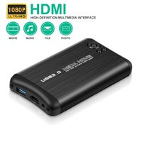 HDMI Media Player,HAOSIHD 1080P Full-HD Ultra Digital Media Player Support HDMI/AV/VGA Output，Play Video and Photos with USB Drive/SD Cards/HDD/External Devices(Support USB 3.0)