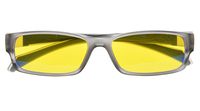 Blue Light Blocking,UV Protection,Reduce Eyestrain,Computer Gaming IPAD Reading Glasses for Men and Women(Grey/Grey Arm,Yellow Tinted Lens) +1.75