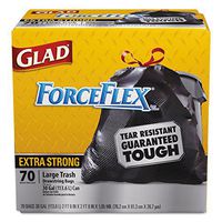 CLO70358 - Drawstring Forceflex Large Trash Bags, 30 X 32, 30gal, 1.05mil, Black, 70/case