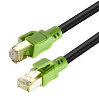 Outdoor Cat8 Ethernet Cable 12 Feet, Heavy Duty High Speed 26AWG Cat8 Internet LAN Network Cable 40Gbps, 2000Mhz SSTP LAN Cables with Gold Plated RJ45 Connector for Router, Modem, Gaming, Xbox