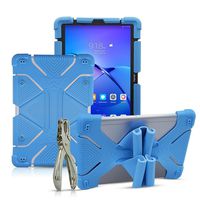 CHINFAI 8.9~10.1 inch Tablet Case, 2nd Gen Universal Silicone Protective Stand Cover for New iPad 2018, Samsung Galaxy Tab S2/S3 9.7 inch, Kindle Fire HD 8.9" (Blue)