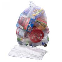 Plastic Prince 42 Gallon Contractor Bags - 50 / Case - Clear