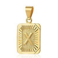 Trendsmax Mens Womens Yellow Gold Plated Square Capital Letter X Pendant Only No Chain