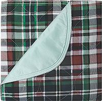 Personal Touch Sofnit Washable Underpad, Tartan Plaid, 34x36 in Green Backing