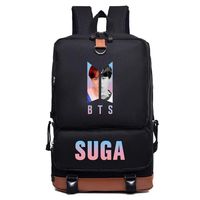 Kpop BTS Bangtan Boys Backpack Schoolbag Laptop Bag Travel Rucksack for A.R.M.Y Suga Merch