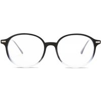 SOJOS Anti Blue Light Glasses Round Eyewear Frames Blue Light Blocking Lens SJ5026 (C4 Black and Grey Frame/Anti-blue Light Lens, Anti-Blue Light Lens)