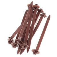 Uxcell Nylon Push Mount Auto Parts Cable Tie, 8mm Width, 10 Pcs, Dark Red