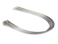 Monoprice SS316 Stainless Steel Cable Tie, 31.534; Long, (4.6mm Wide x 800mm Long) 50-Pack