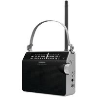 1 - AM/FM Compact Analog Radio (Black), AM/FM compact analog radio, AM/FM analog tuning provides clear & static-free listening, PR-D6BK