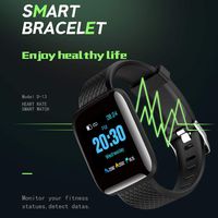 Idomeo Waterproof Bluetooth Sports Smart Wristband Bracelet Fitness Tracker Smart Watches Black