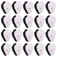 Snap Electrodes Pads, 40 Pcs Self-Adhesive TENS Unit Pads (Snap on - 3.5mm), Reusable Tens Pads Replacement for TENS/EMS Massager